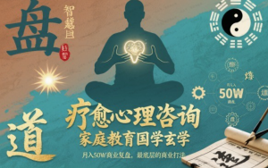 疗愈心理咨询,家庭教育国学玄学,月入50个商业复盘,最底层的商业打法-杨北资源网