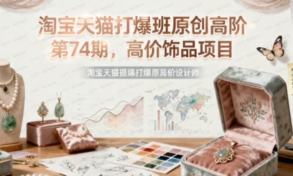图片[1]-淘宝天猫打爆班原创高阶第74期，高价饰品项目-杨北资源网