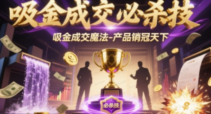 吸金成交必杀技,吸金成交魔法-产品销冠天下-杨北资源网
