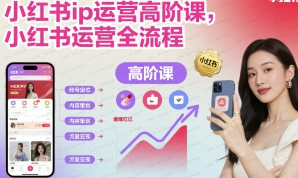 图片[1]-小红书ip运营高阶课，小红书运营全流程-杨北资源网