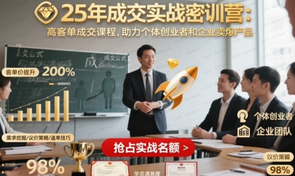 图片[1]-成交实战密训营-杨北资源网