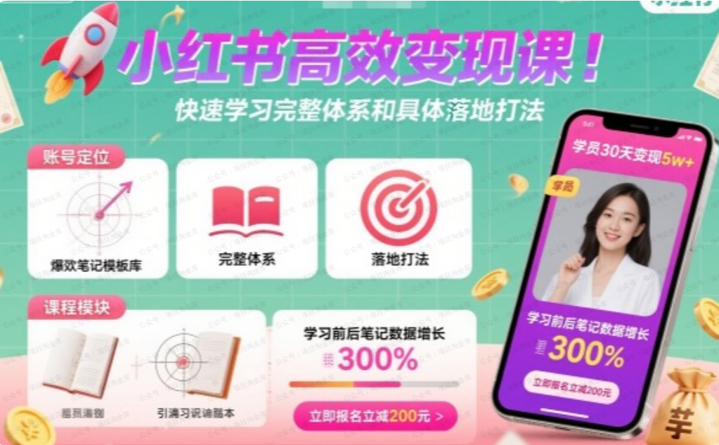 图片[1]-小红书高效变现课，快速学习小红书完整体系和具体落地打法-杨北资源网