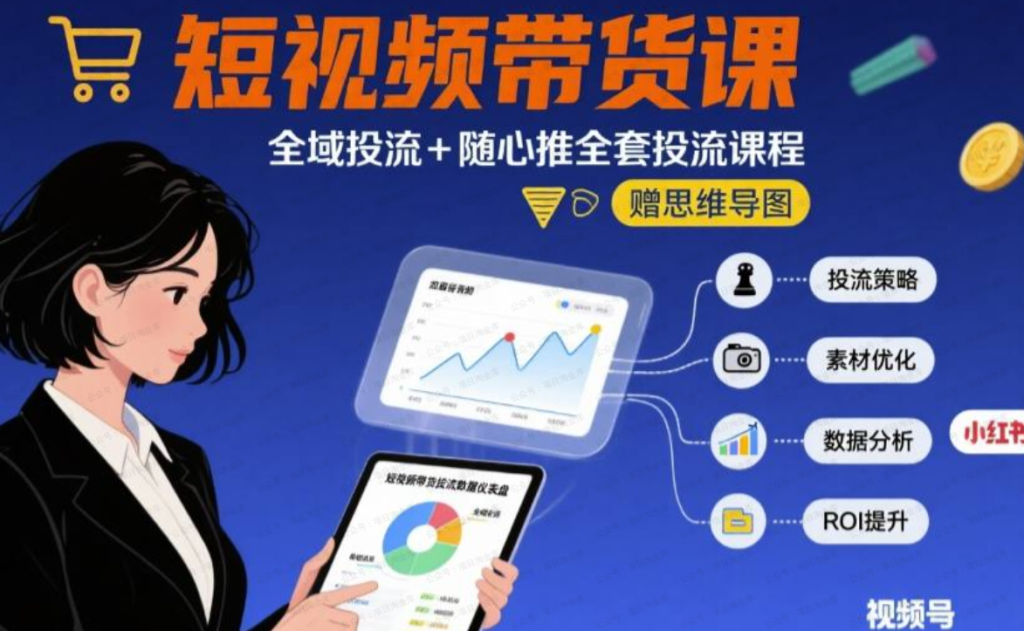 图片[1]-短视频带货课，全域投流+随心推全套投流课程+思维导图-杨北资源网