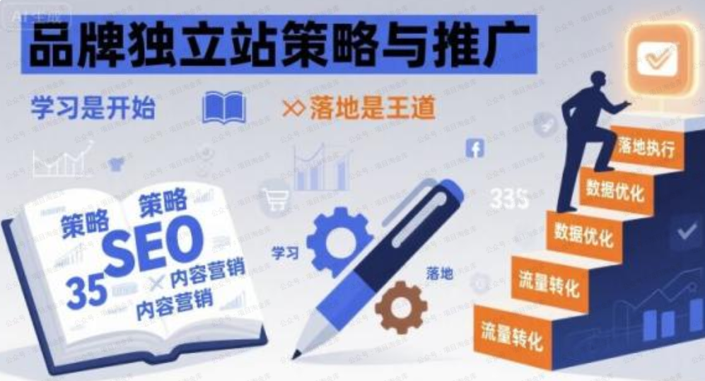 图片[1]-品牌独立站策略与推广，学习是开始，落地是王道-杨北资源网