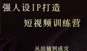 强人设ip打造课，8月最新5天短视频ip训练营，从出镜到成交-杨北资源网